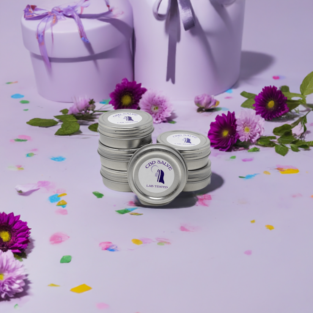 Six Tins of Topical Salve, 1/2 oz. ea. (~60 mg CBD per tin)