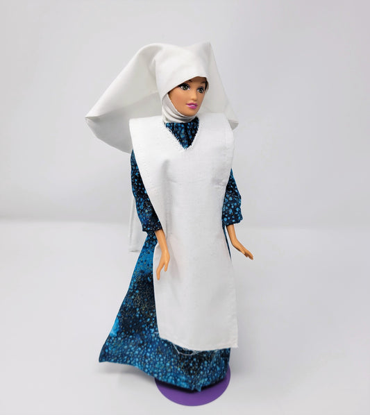 Spiritual Nun Doll with Sage Bundle