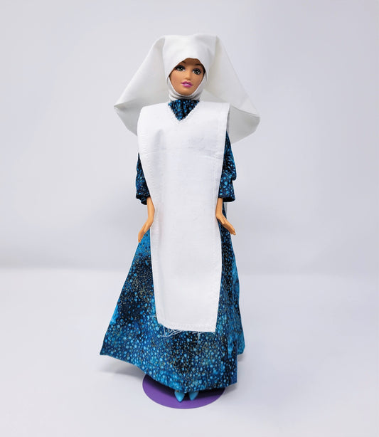 Spiritual Nun Doll with Sage Bundle