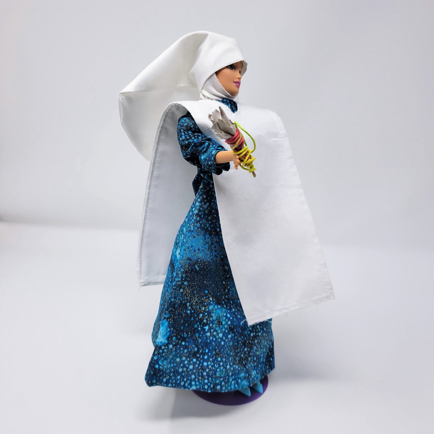 Spiritual Nun Doll with Sage Bundle