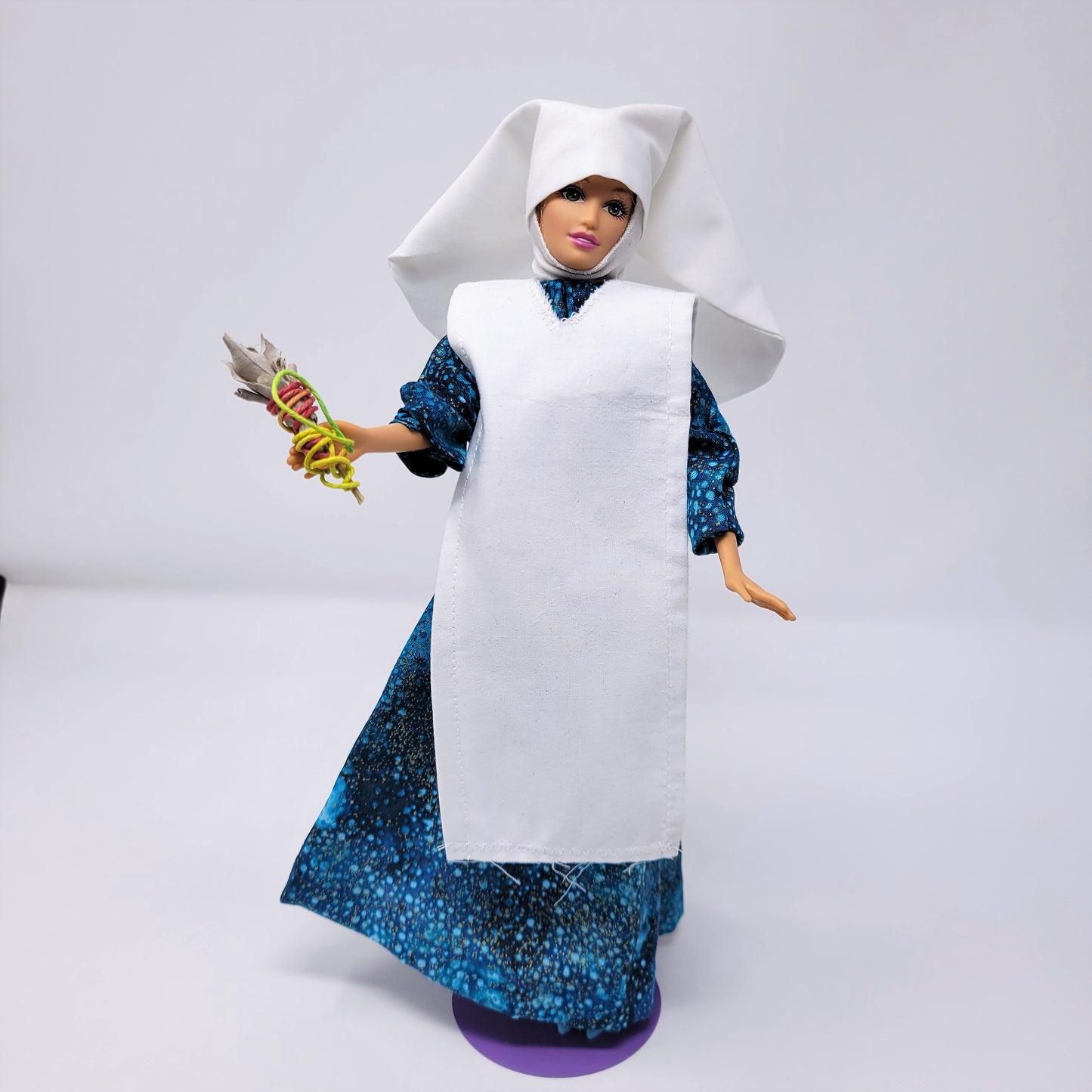 Spiritual Nun Doll with Sage Bundle