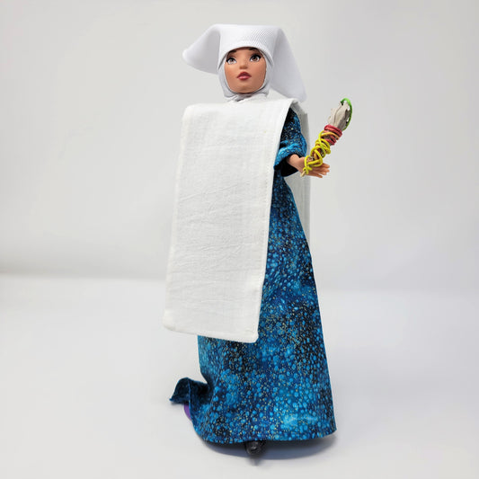 Spiritual Nun Doll with Sage Bundle