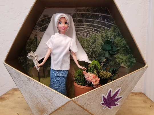 Weed-Nun Sister Guarding Her Garden