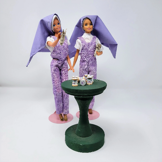 Farmer Nun Dolls in Purple Uniform