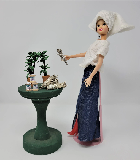 Hemp-Farming Nun in Casual Farm Attire