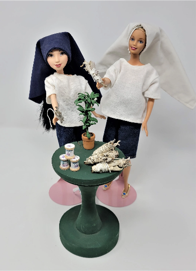 Hemp-Farming Nun in Casual Farm Attire