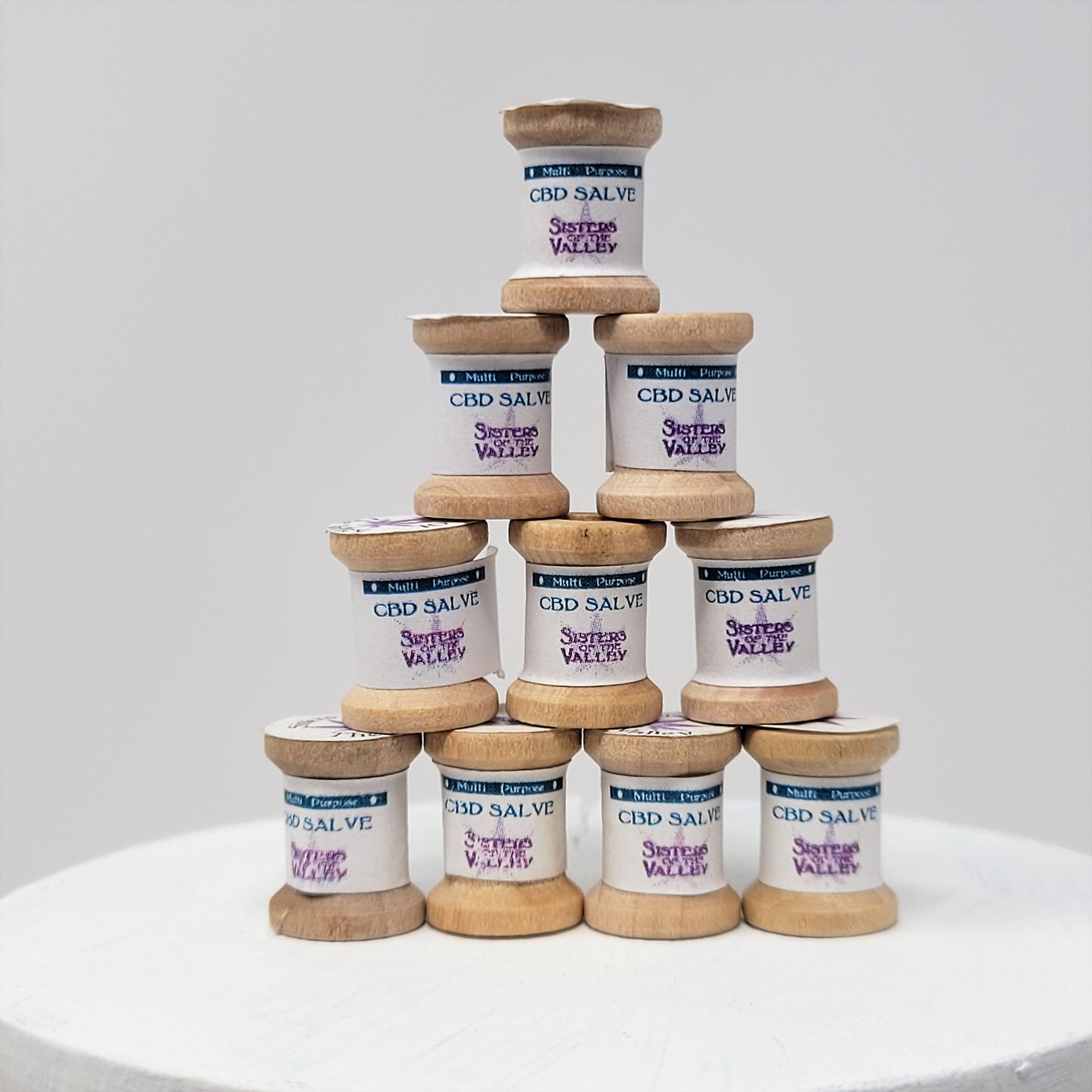 Miniature Hemp Salve Jar (wooden)