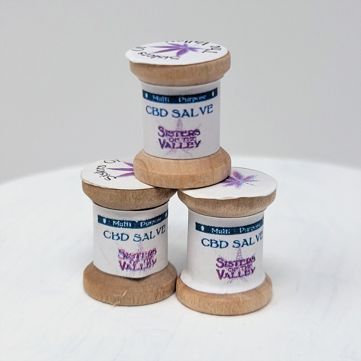 Miniature Hemp Salve Jar (wooden)
