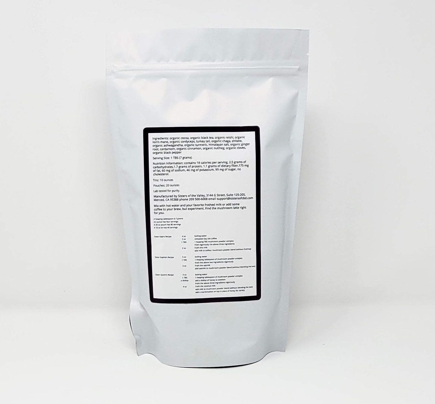 12 x 17 Mushroom Coffee Pouch (94 servings)