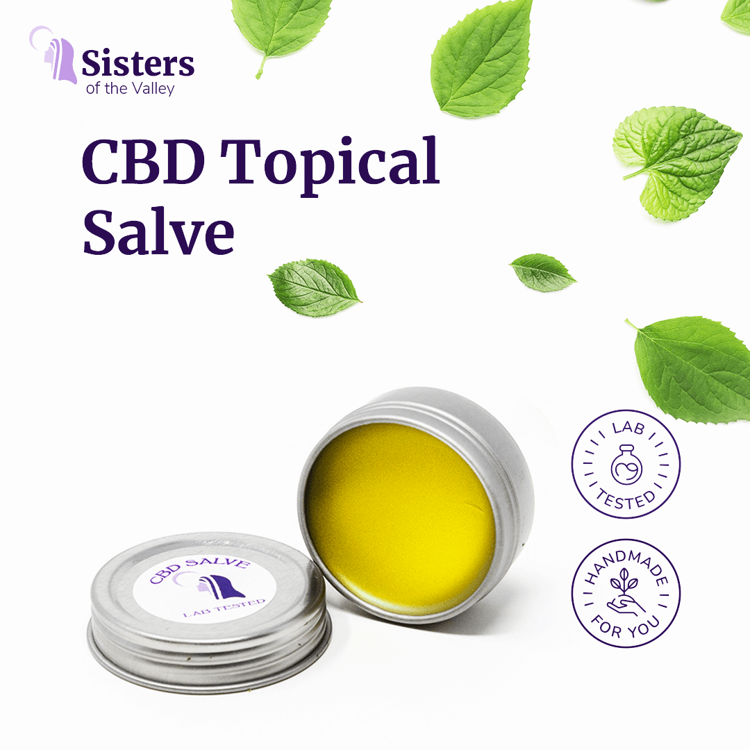 CBD Topical Salve Lavender or Mint Tin 1/2 oz. (~60 mg of CBD)