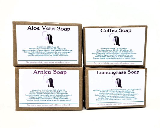 Four-Pack Soap Bundle - Aloe Vera, Arnica, Coffee & Lemongrass