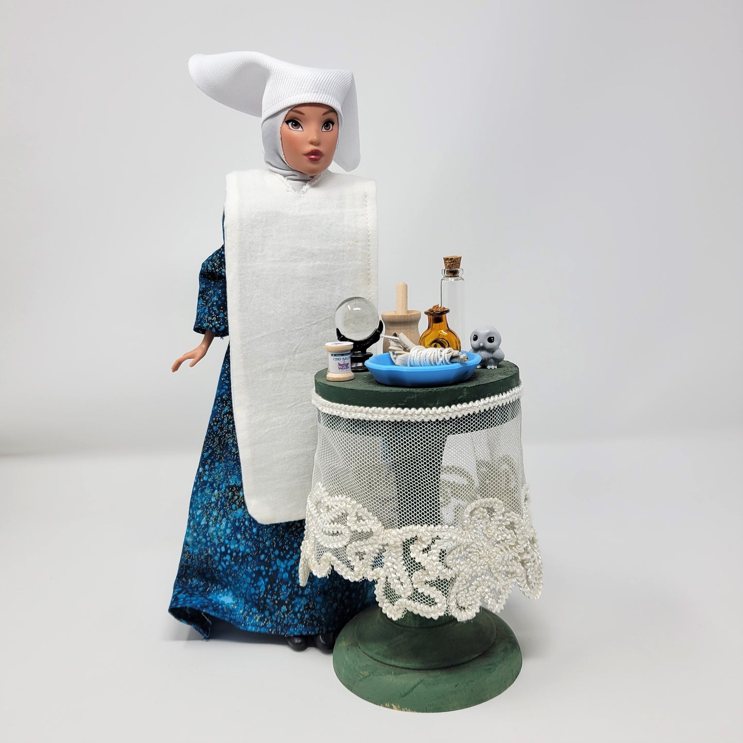 Spiritual Nun Doll with Altar and Ceremony Necessities