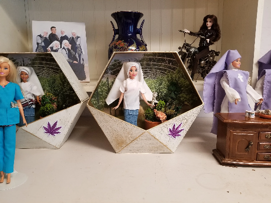 Weed-Nun Sister Guarding Her Garden