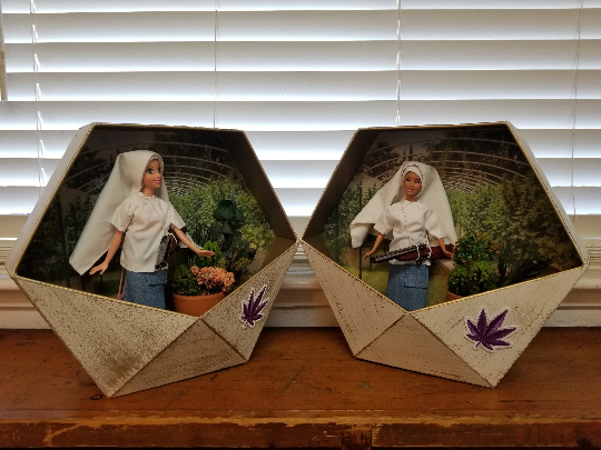 Weed-Nun Sister Guarding Her Garden