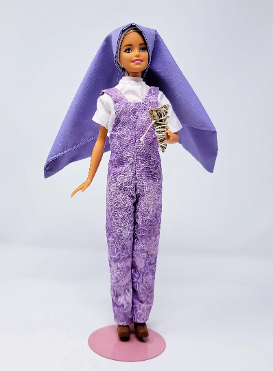 Farmer Nun Dolls in Purple Uniform