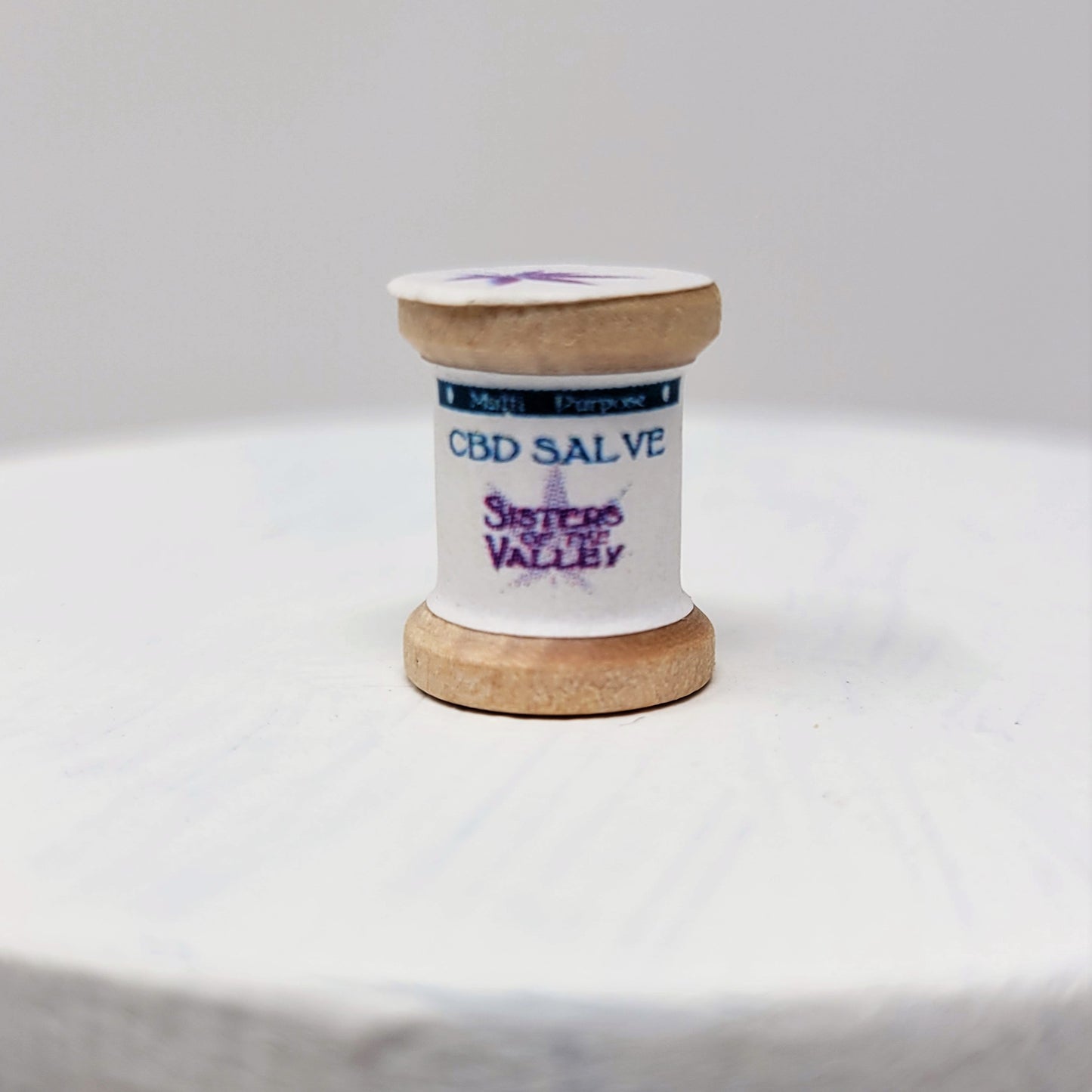Miniature Hemp Salve Jar (wooden)