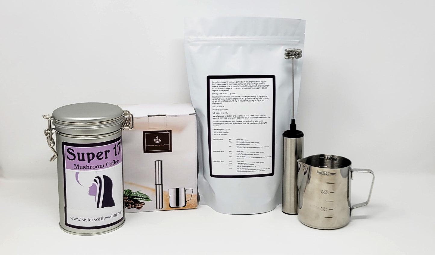 12 x Super 17 Mushroom Coffee Starter Kit (47 servings)