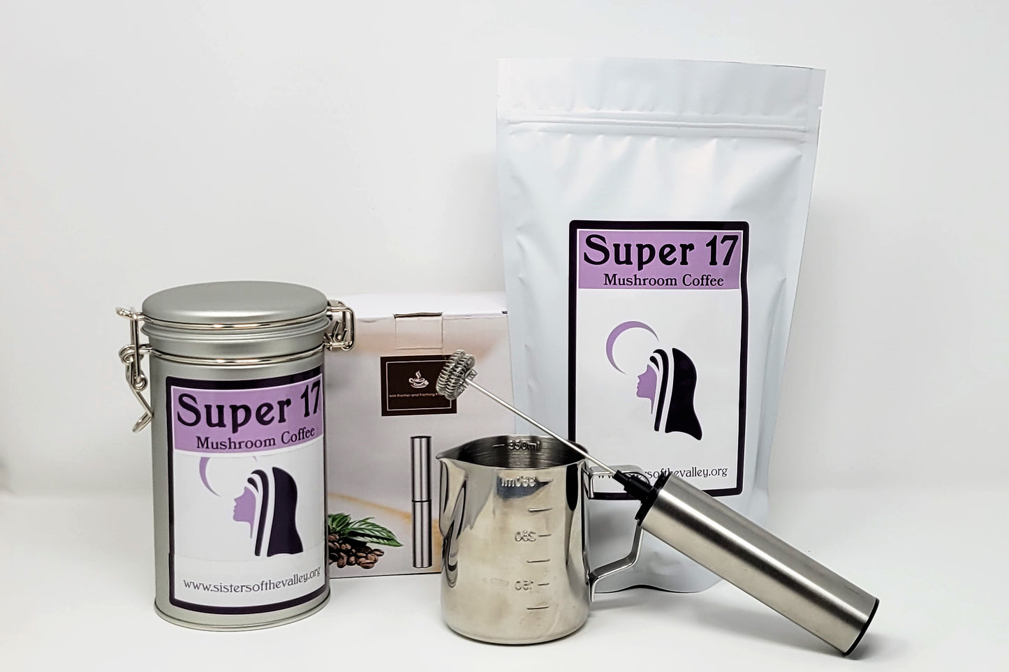 Super 17 Mushroom Coffee Starter Kit (47 servings)