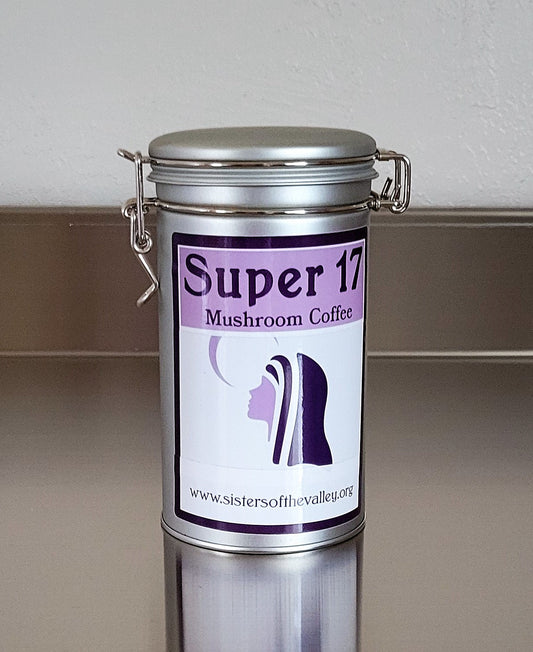 12 x Super 17 Mushroom Coffee Tin (47 servings)